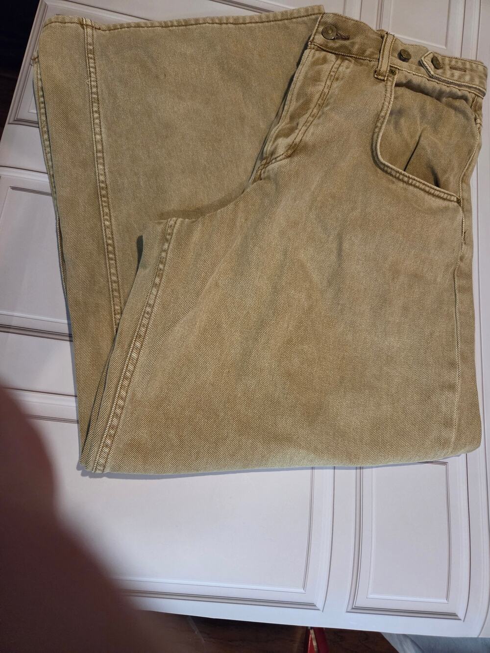 We The Free Free People Tan Wide Leg Pants Women's Size 29 Baggy Boho
